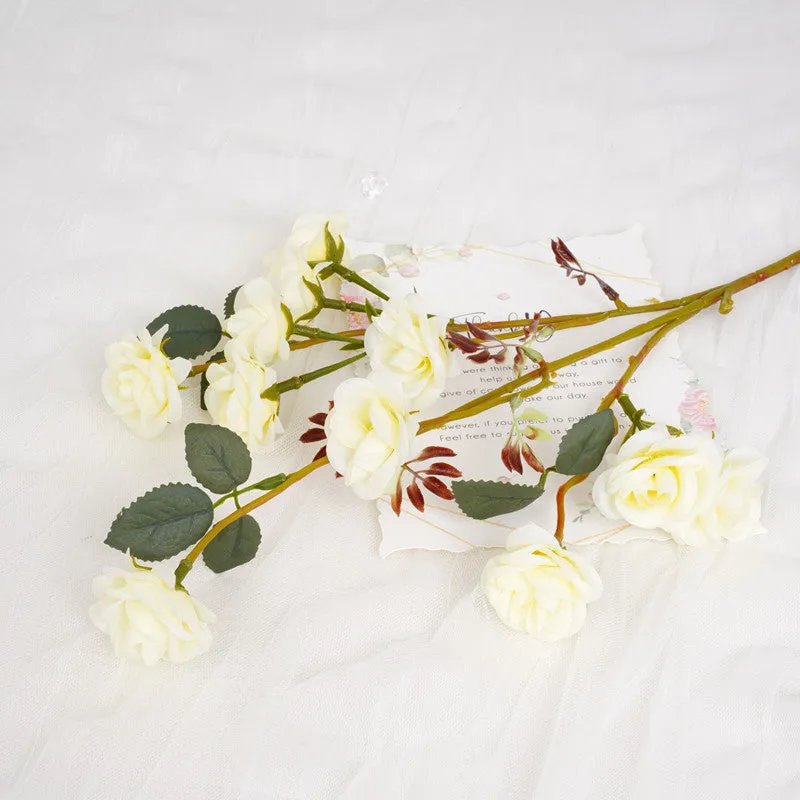 A2004 50pcs/lot Artificial Rose Flower Branch DIY Wedding Floral Arrangement Material