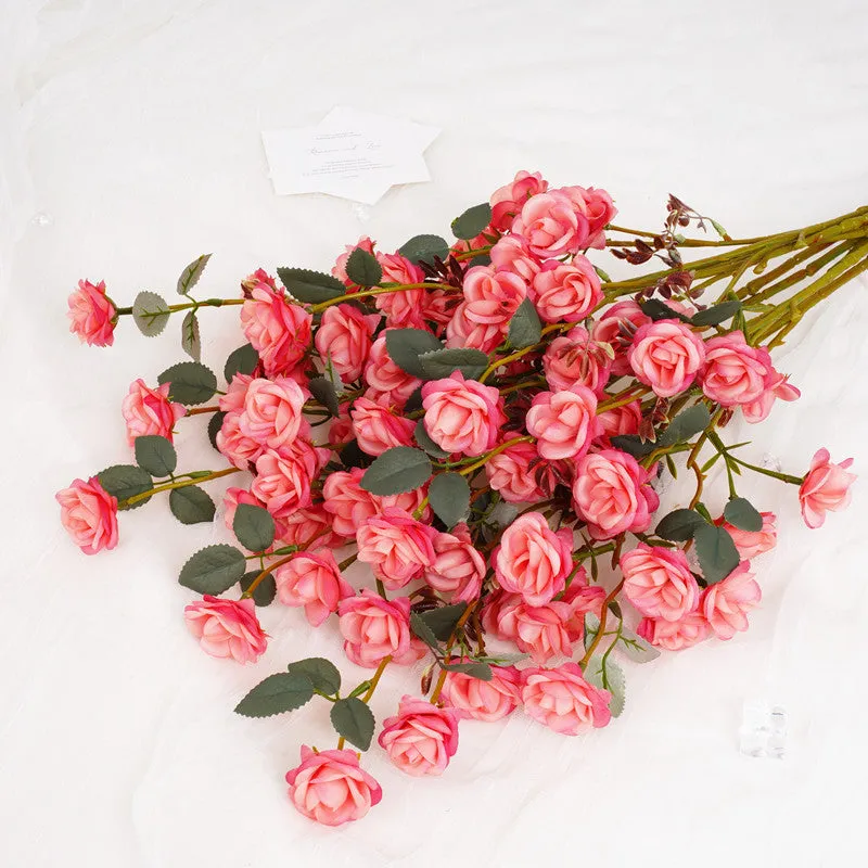A2004 50pcs/lot Artificial Rose Flower Branch DIY Wedding Floral Arrangement Material