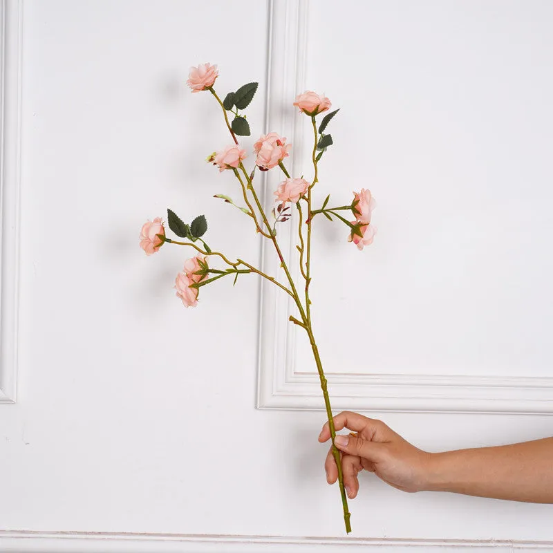 A2004 50pcs/lot Artificial Rose Flower Branch DIY Wedding Floral Arrangement Material