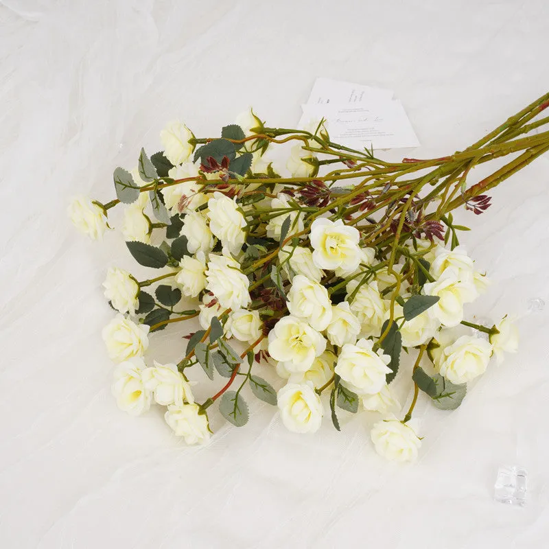 A2004 50pcs/lot Artificial Rose Flower Branch DIY Wedding Floral Arrangement Material