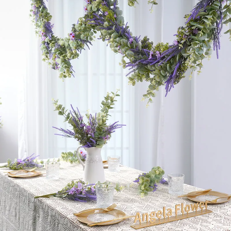 A209505 2.62ft Purple Lavender Greenery Branch Home Decor Table Decoration Props