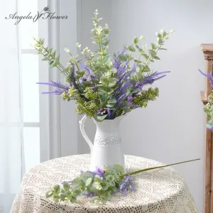 A209505 2.62ft Purple Lavender Greenery Branch Home Decor Table Decoration Props