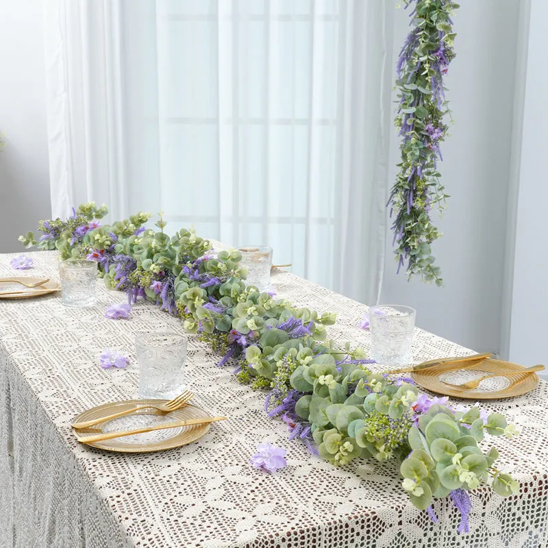 A209505 2.62ft Purple Lavender Greenery Branch Home Decor Table Decoration Props