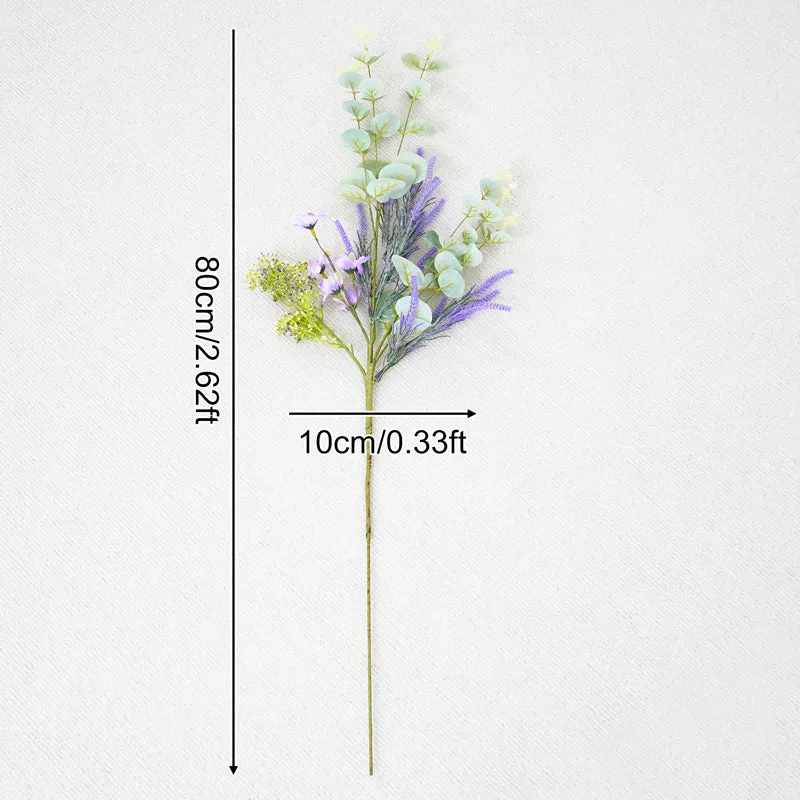 A209505 2.62ft Purple Lavender Greenery Branch Home Decor Table Decoration Props