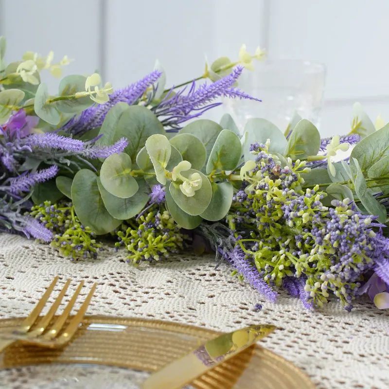 A209505 2.62ft Purple Lavender Greenery Branch Home Decor Table Decoration Props