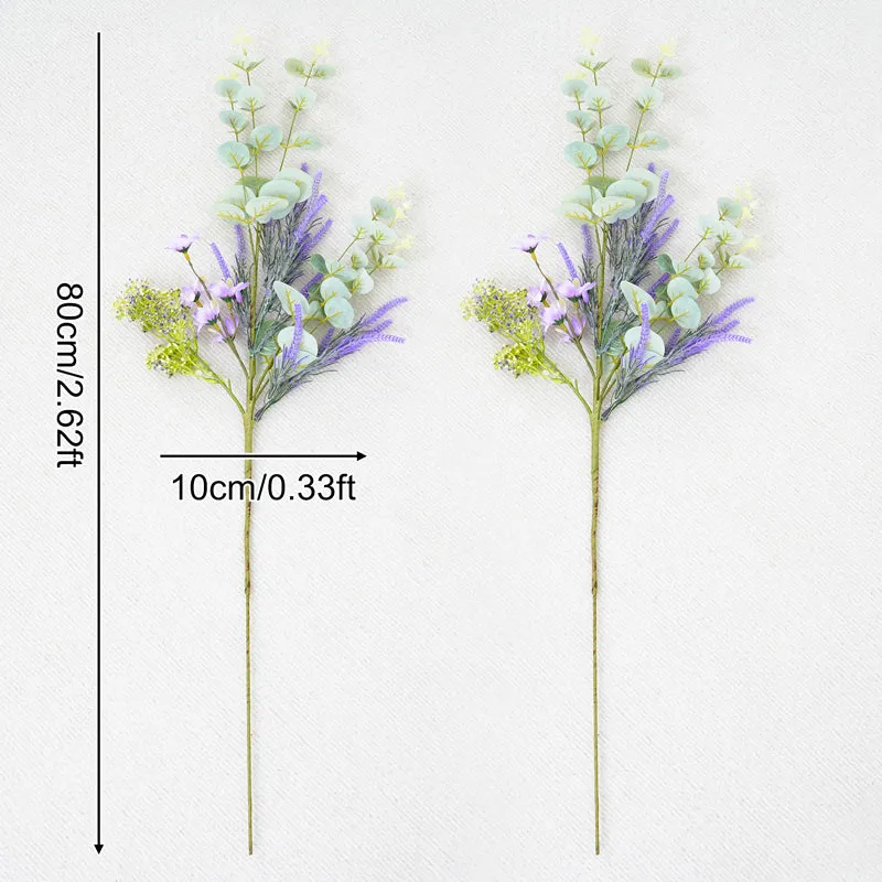 A209505 2.62ft Purple Lavender Greenery Branch Home Decor Table Decoration Props