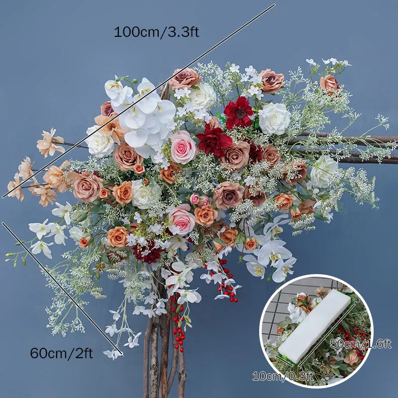 A8214 Wedding Backdrop Decor Christmas Berry Hang Floral Row Arrangement