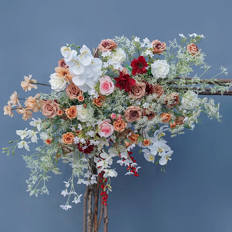 A8214 Wedding Backdrop Decor Christmas Berry Hang Floral Row Arrangement
