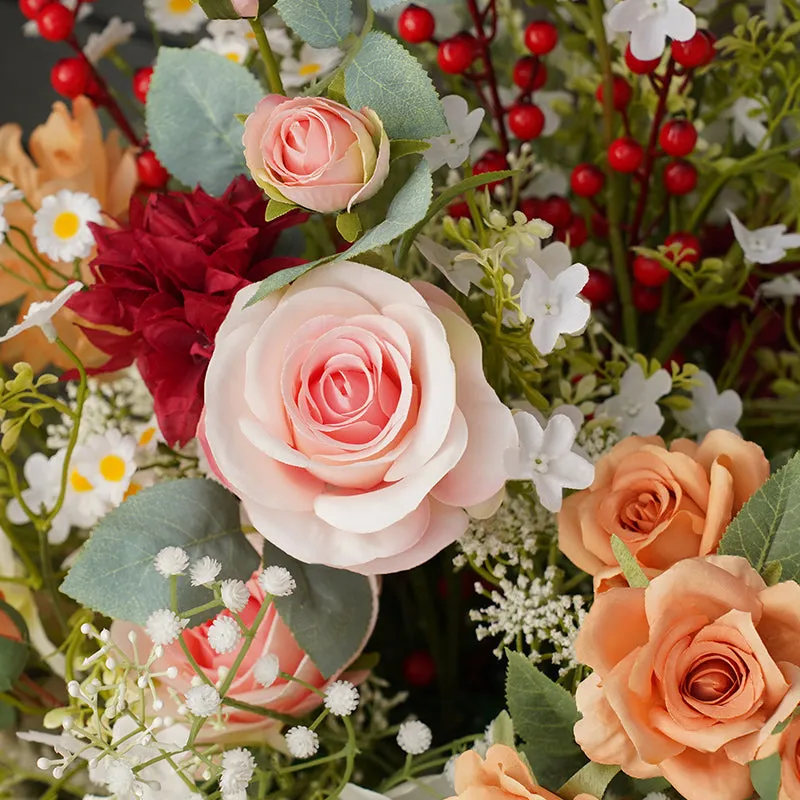 A8214 Wedding Backdrop Decor Christmas Berry Hang Floral Row Arrangement