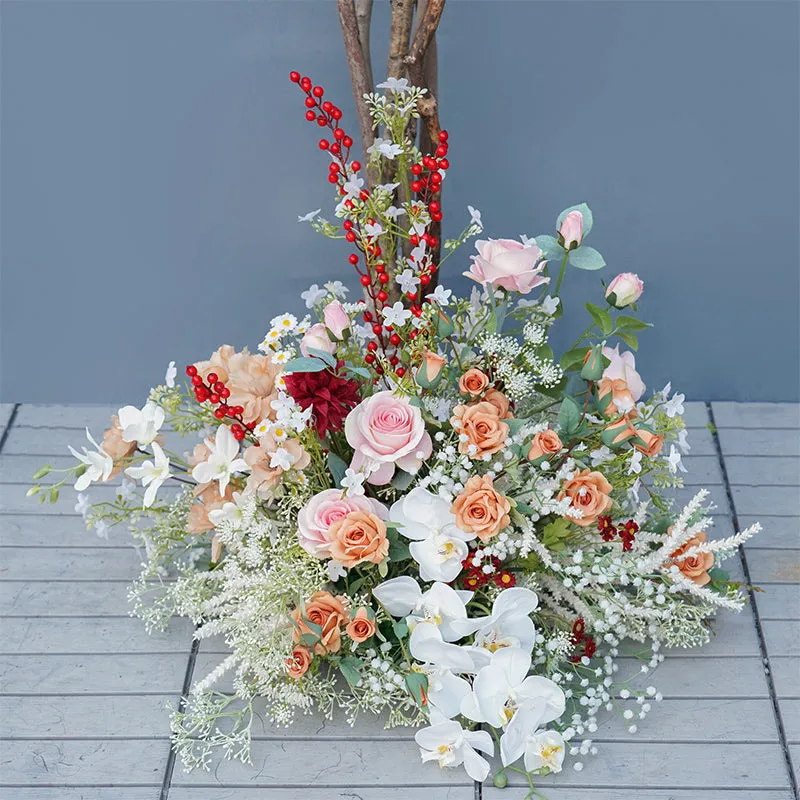 A8214 Wedding Backdrop Decor Christmas Berry Hang Floral Row Arrangement