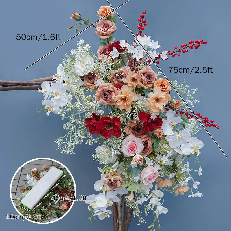 A8214 Wedding Backdrop Decor Christmas Berry Hang Floral Row Arrangement