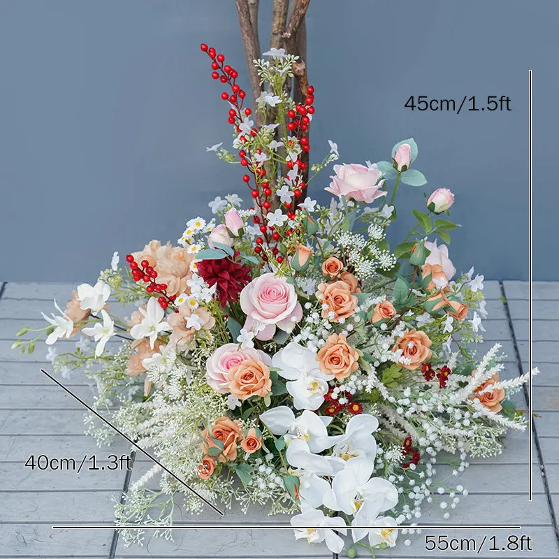 A8214 Wedding Backdrop Decor Christmas Berry Hang Floral Row Arrangement