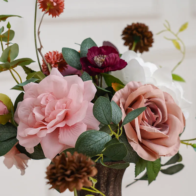 A864619 Bean Paste Series With Greenery Vase Flower Wedding Banquet Decor