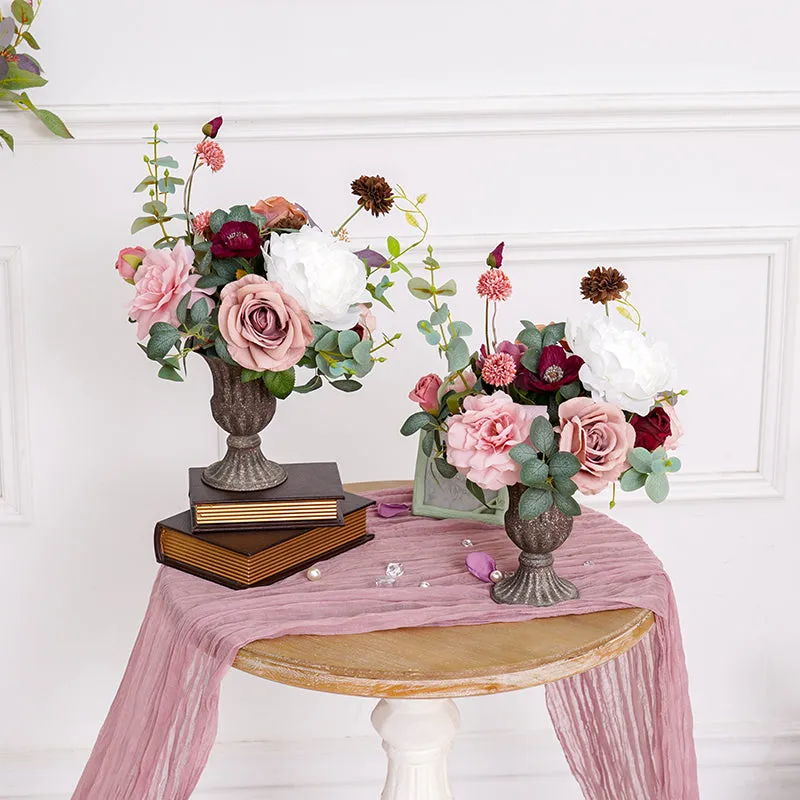 A864619 Bean Paste Series With Greenery Vase Flower Wedding Banquet Decor