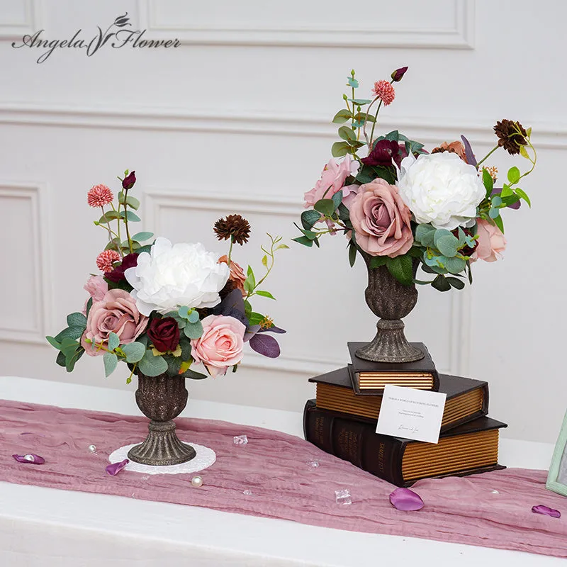 A864619 Bean Paste Series With Greenery Vase Flower Wedding Banquet Decor