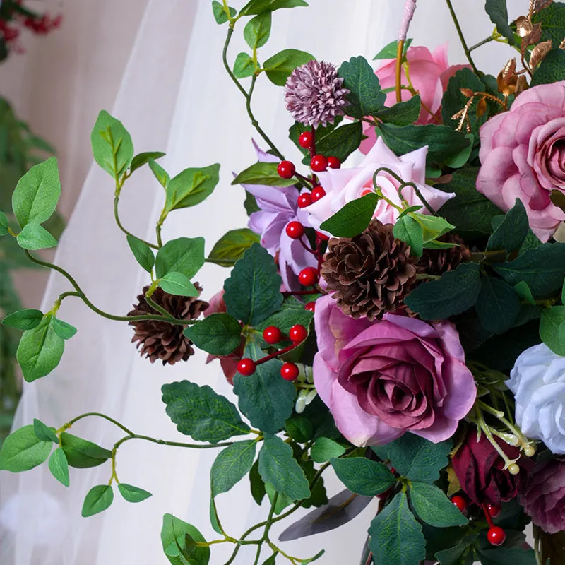 A864622 Bean Paste Color Shelf Hoop Hand Flower Wedding Floral Arrangement Accessories