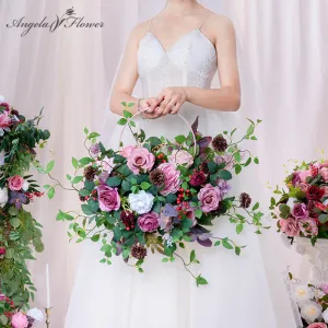 A864622 Bean Paste Color Shelf Hoop Hand Flower Wedding Floral Arrangement Accessories
