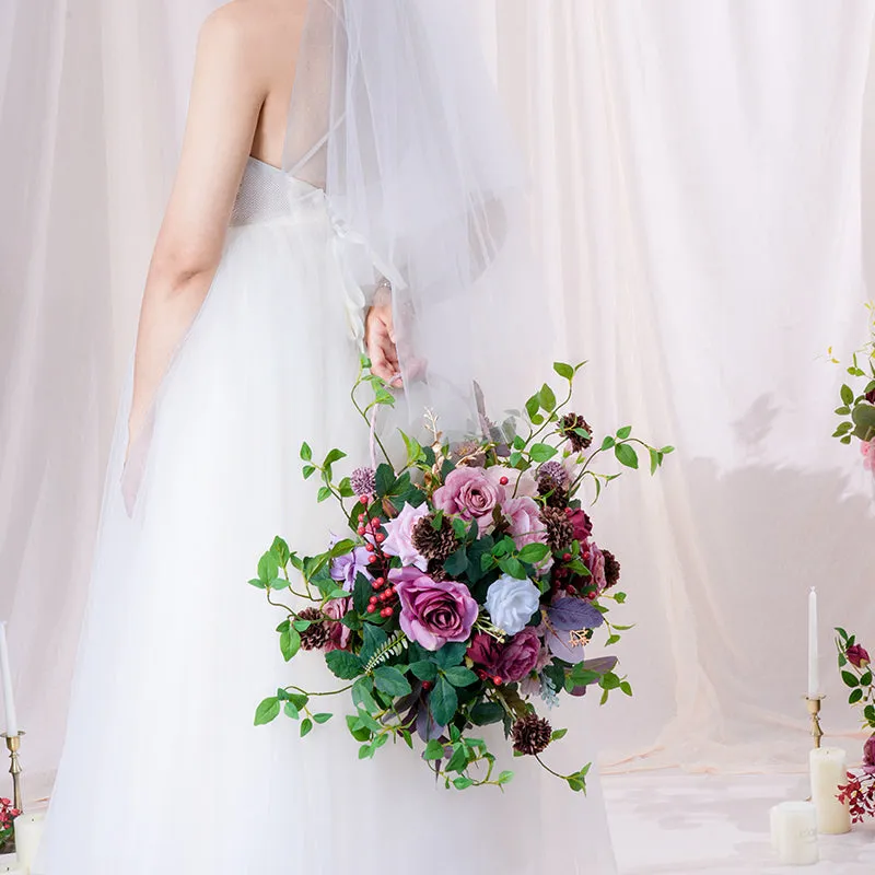 A864622 Bean Paste Color Shelf Hoop Hand Flower Wedding Floral Arrangement Accessories
