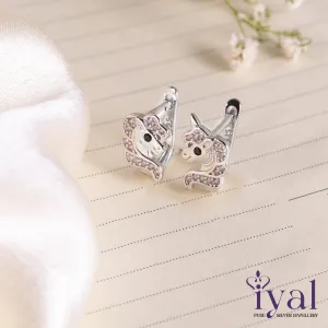 Alluring Unicorn Hoop Silver Earring
