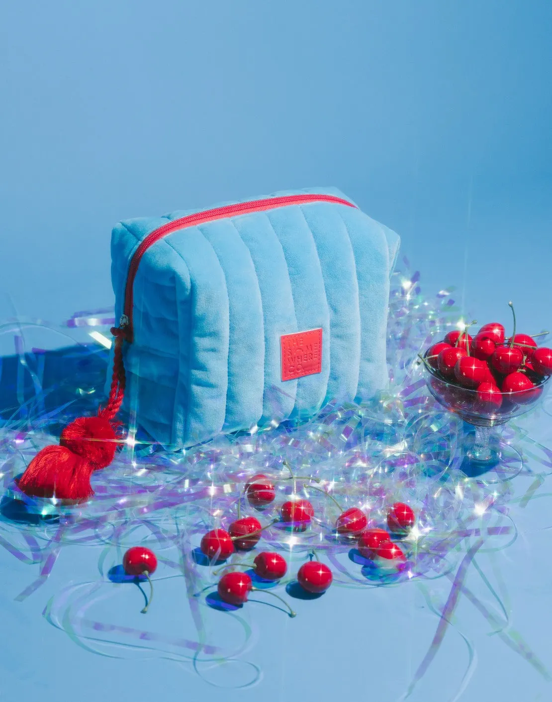 Blue Velvet Cosmetic Case
