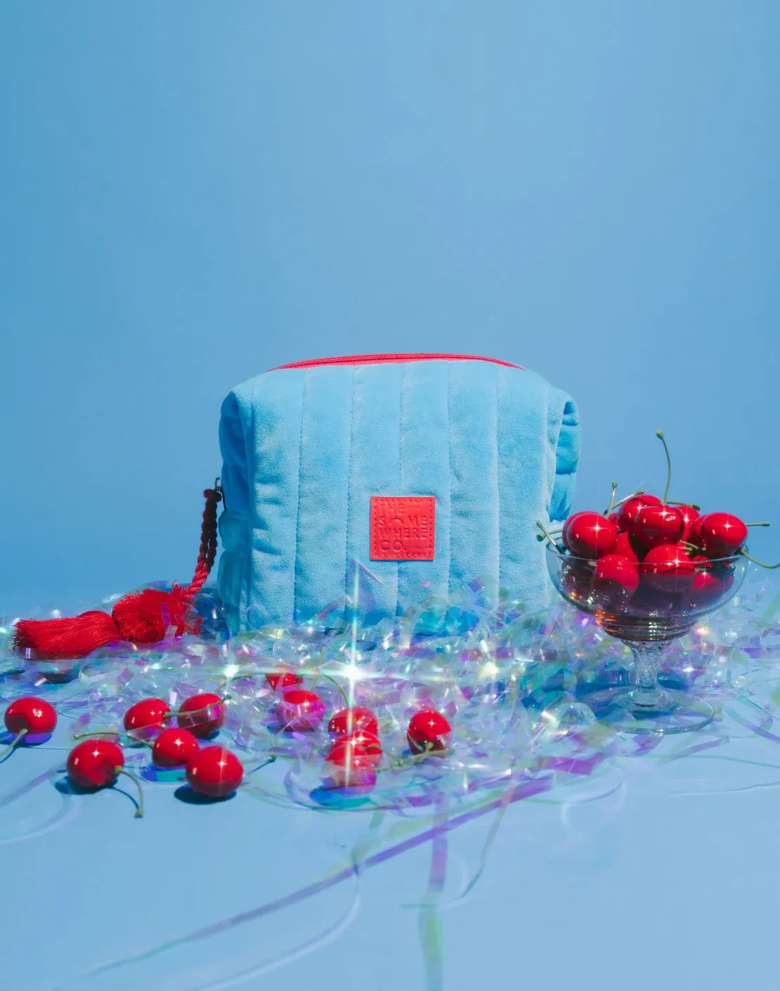 Blue Velvet Cosmetic Case