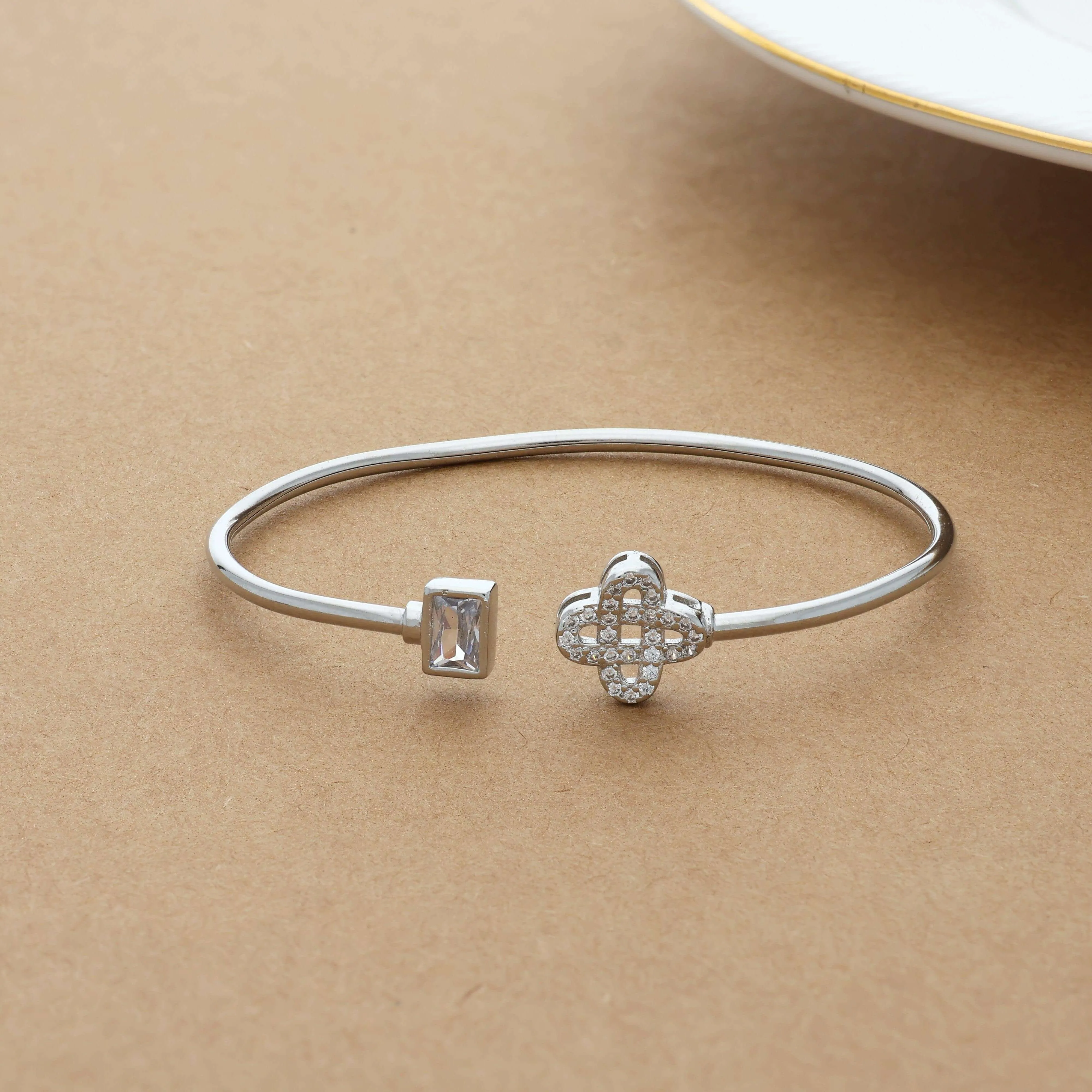 Bold Statement Light Weight Silver Kada