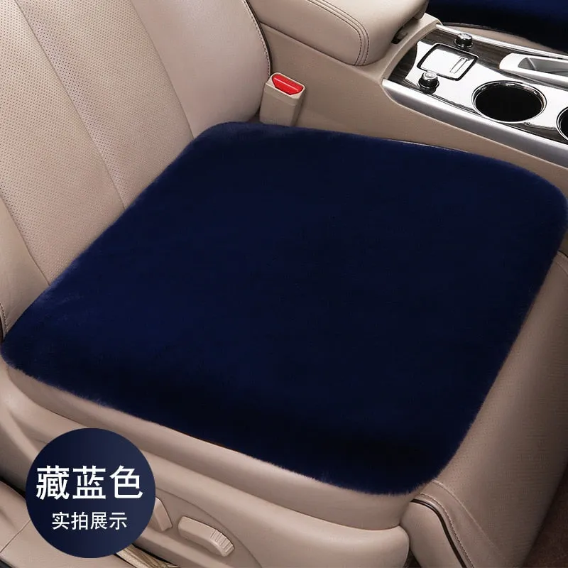 Car Seat Cushion Plush Rabbit Fur Winter