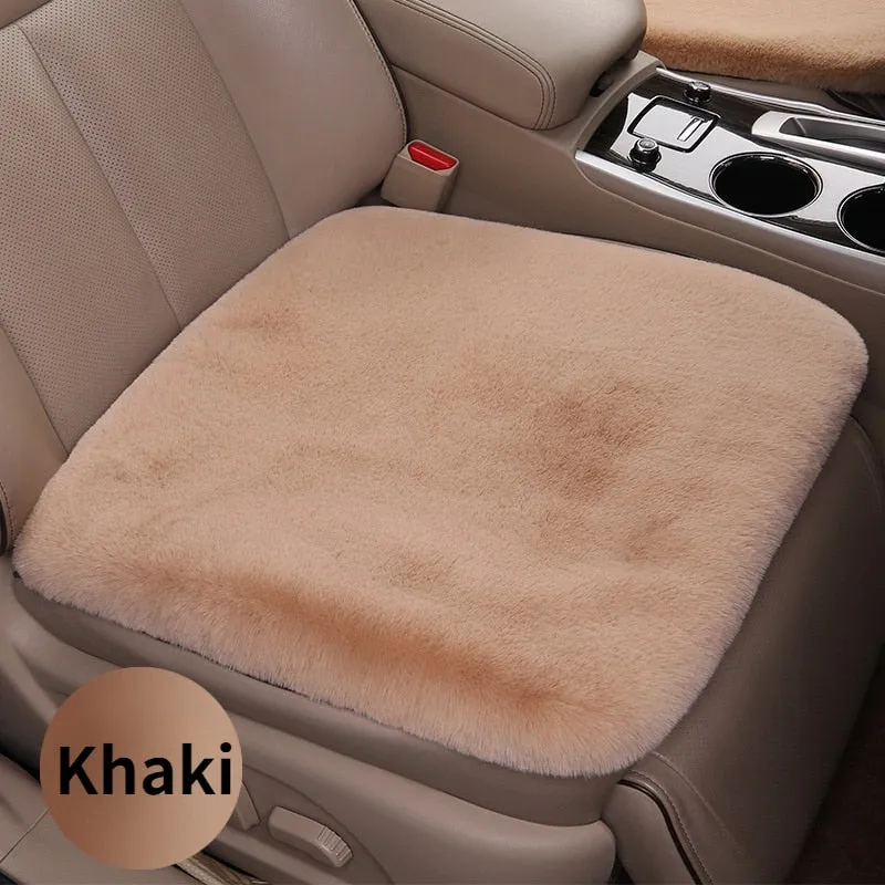 Car Seat Cushion Plush Rabbit Fur Winter