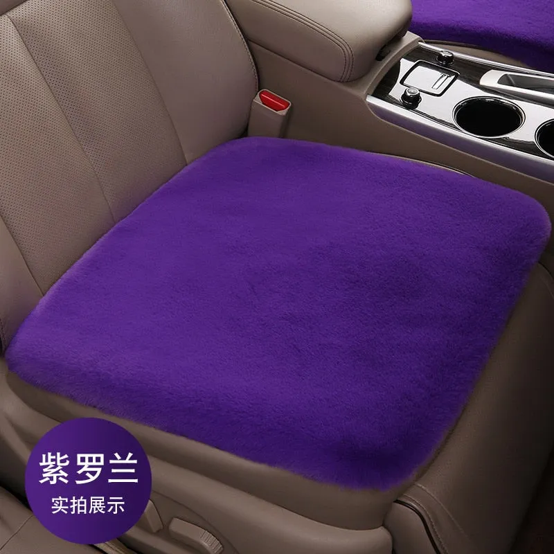 Car Seat Cushion Plush Rabbit Fur Winter