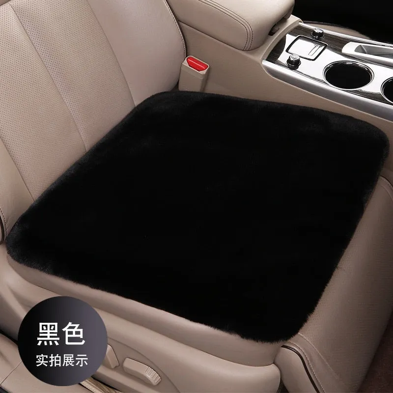Car Seat Cushion Plush Rabbit Fur Winter