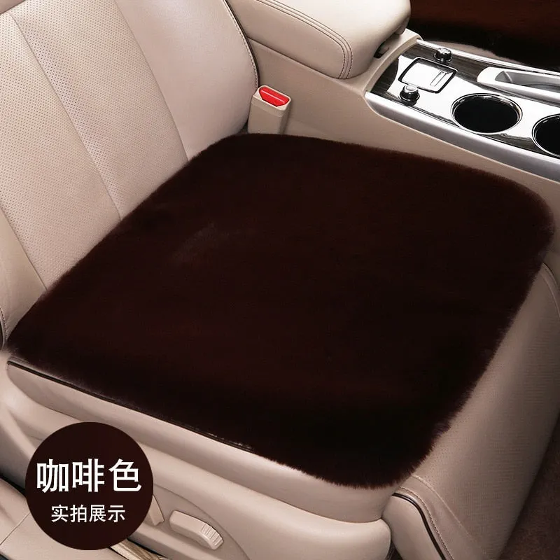 Car Seat Cushion Plush Rabbit Fur Winter