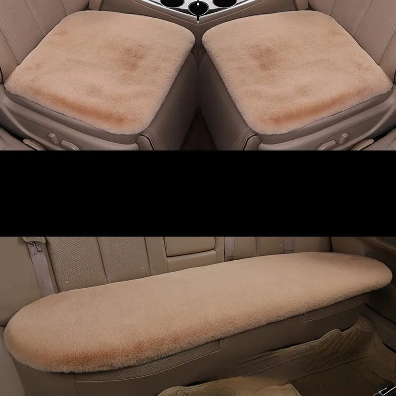 Car Seat Cushion Plush Rabbit Fur Winter