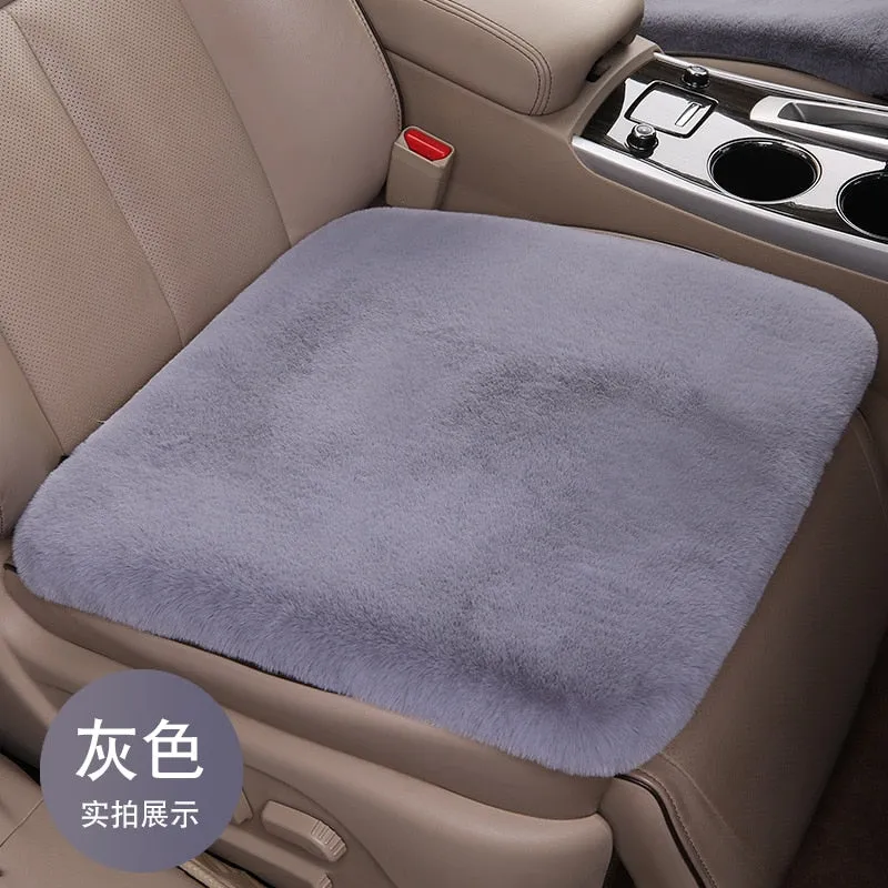 Car Seat Cushion Plush Rabbit Fur Winter