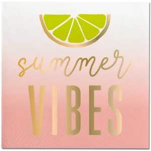Cocktail Napkins | Summer Vibes - Foil - 20ct