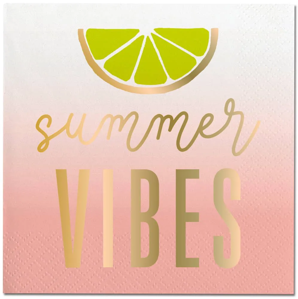 Cocktail Napkins | Summer Vibes - Foil - 20ct