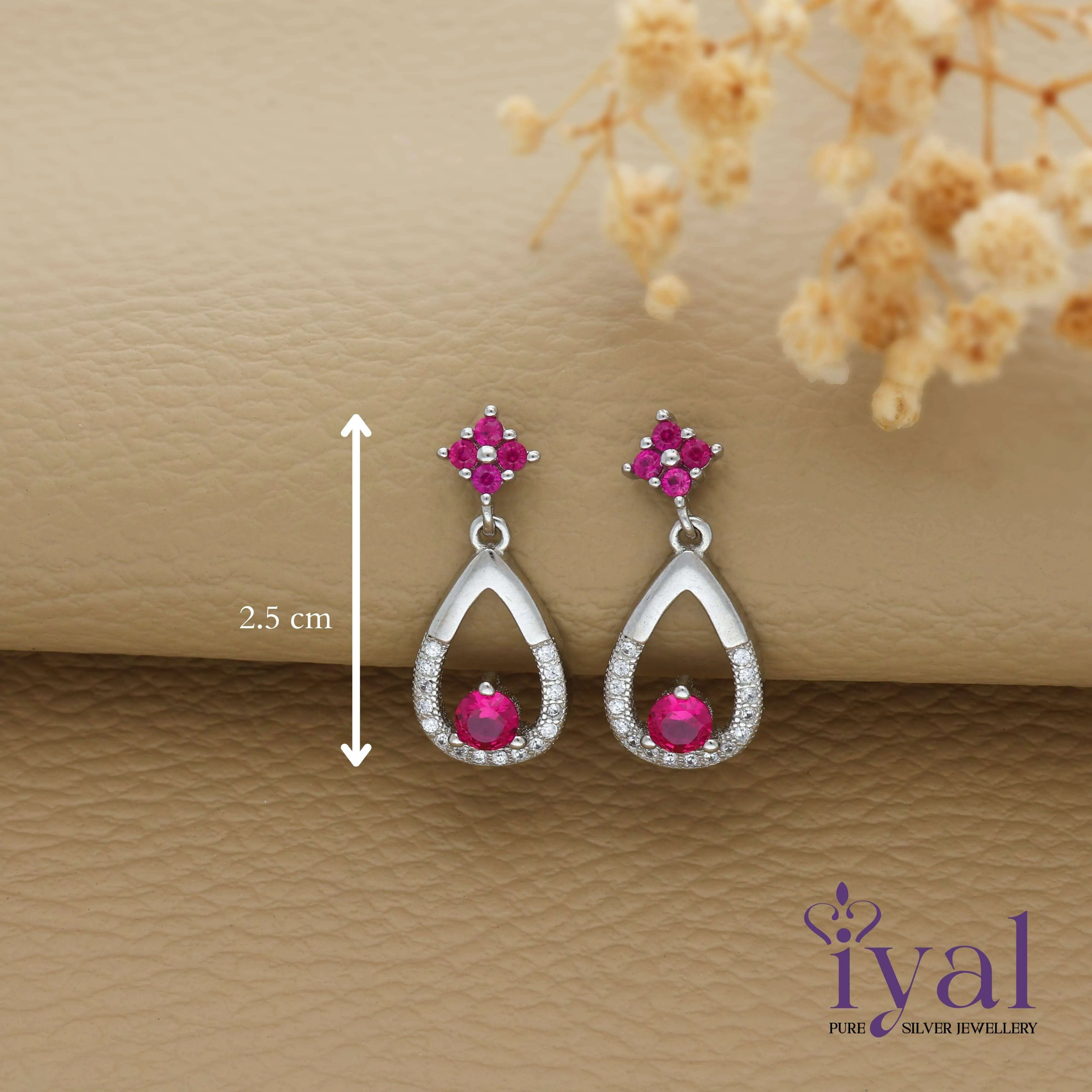 Dainty Pink Stone Drops
