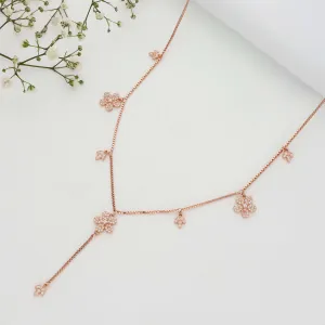 Flora Rose Gold Polish Charm Necklace