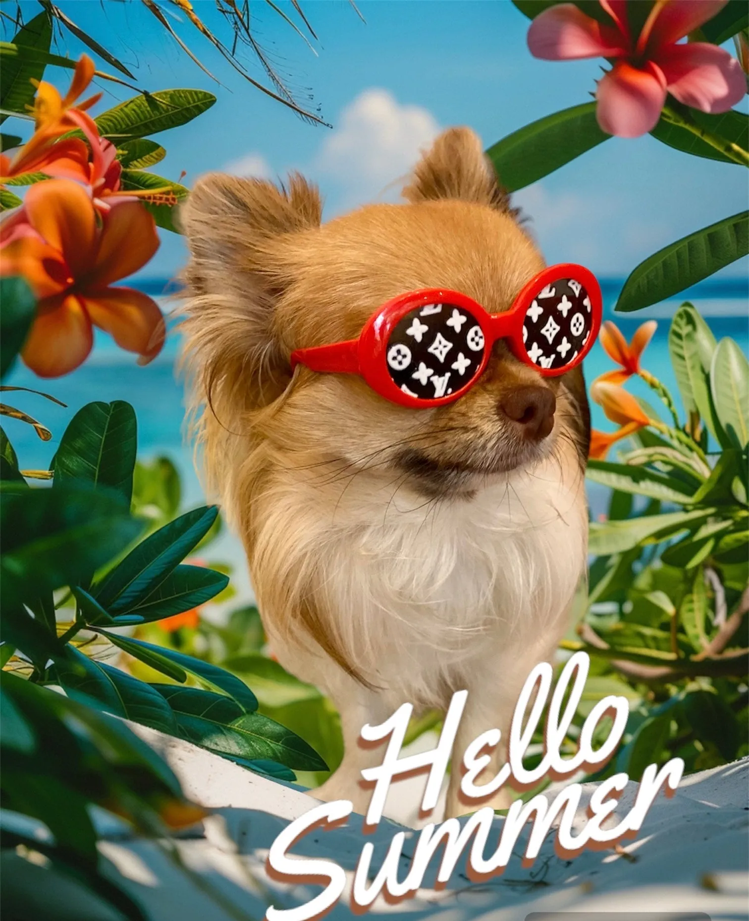 GUCCI pink dog sunglasses