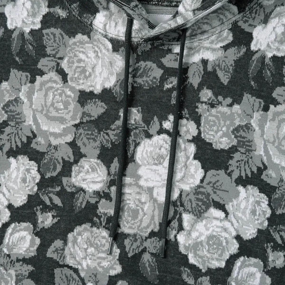 JACQUARD FLOWER HOODIE