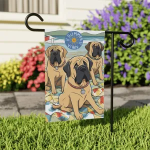 Mastiff Summer Vibes Garden Flag
