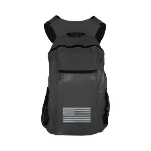 Packable Backpack | Blackout American Flag | Grey PreOrder