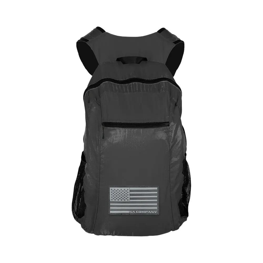 Packable Backpack | Blackout American Flag | Grey PreOrder