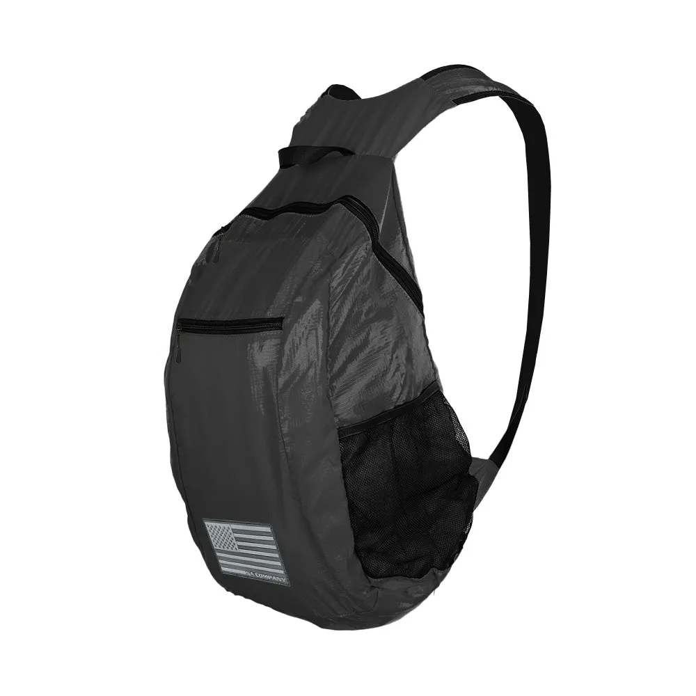 Packable Backpack | Blackout American Flag | Grey PreOrder