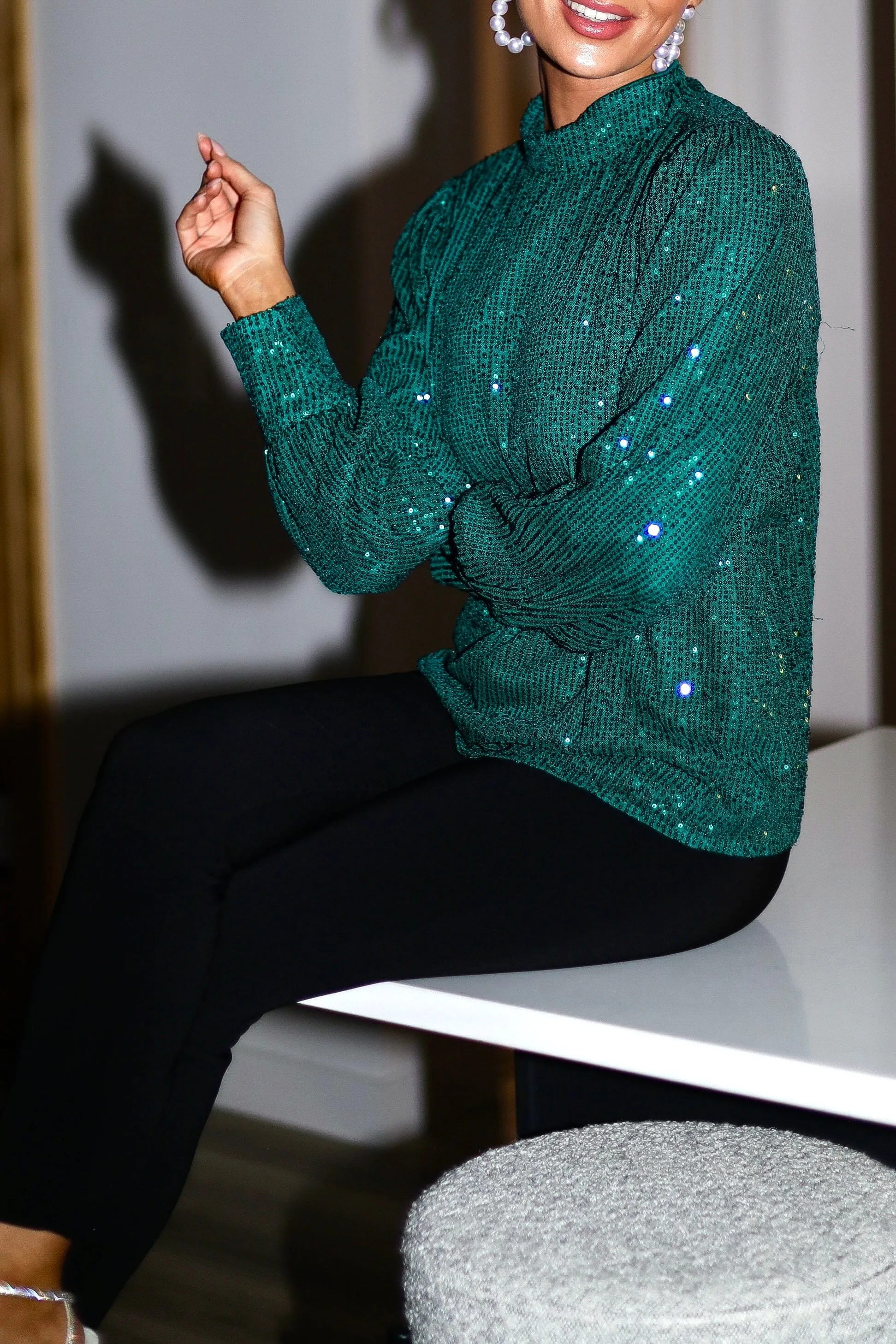 Party Ready Sequin Blouse