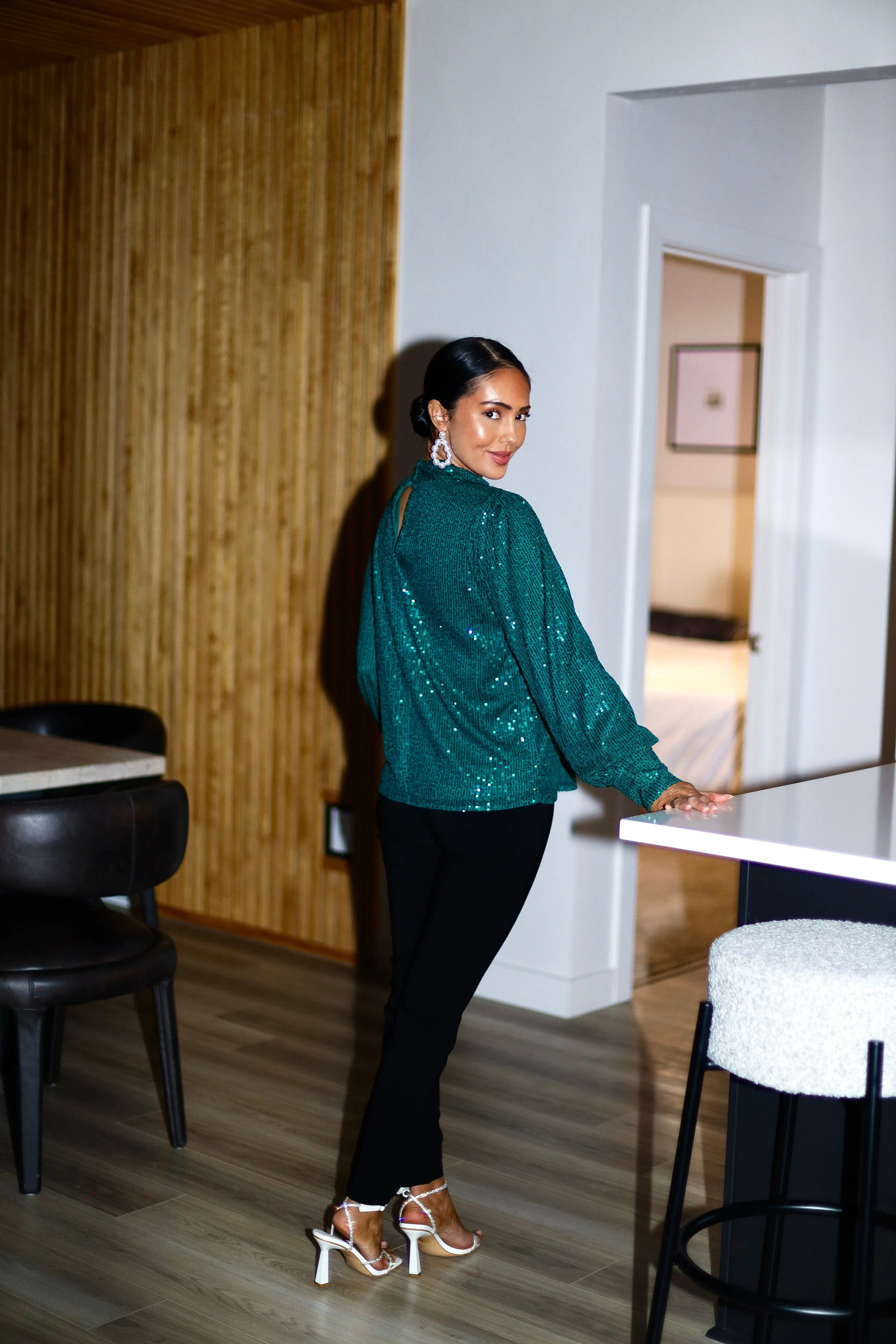 Party Ready Sequin Blouse