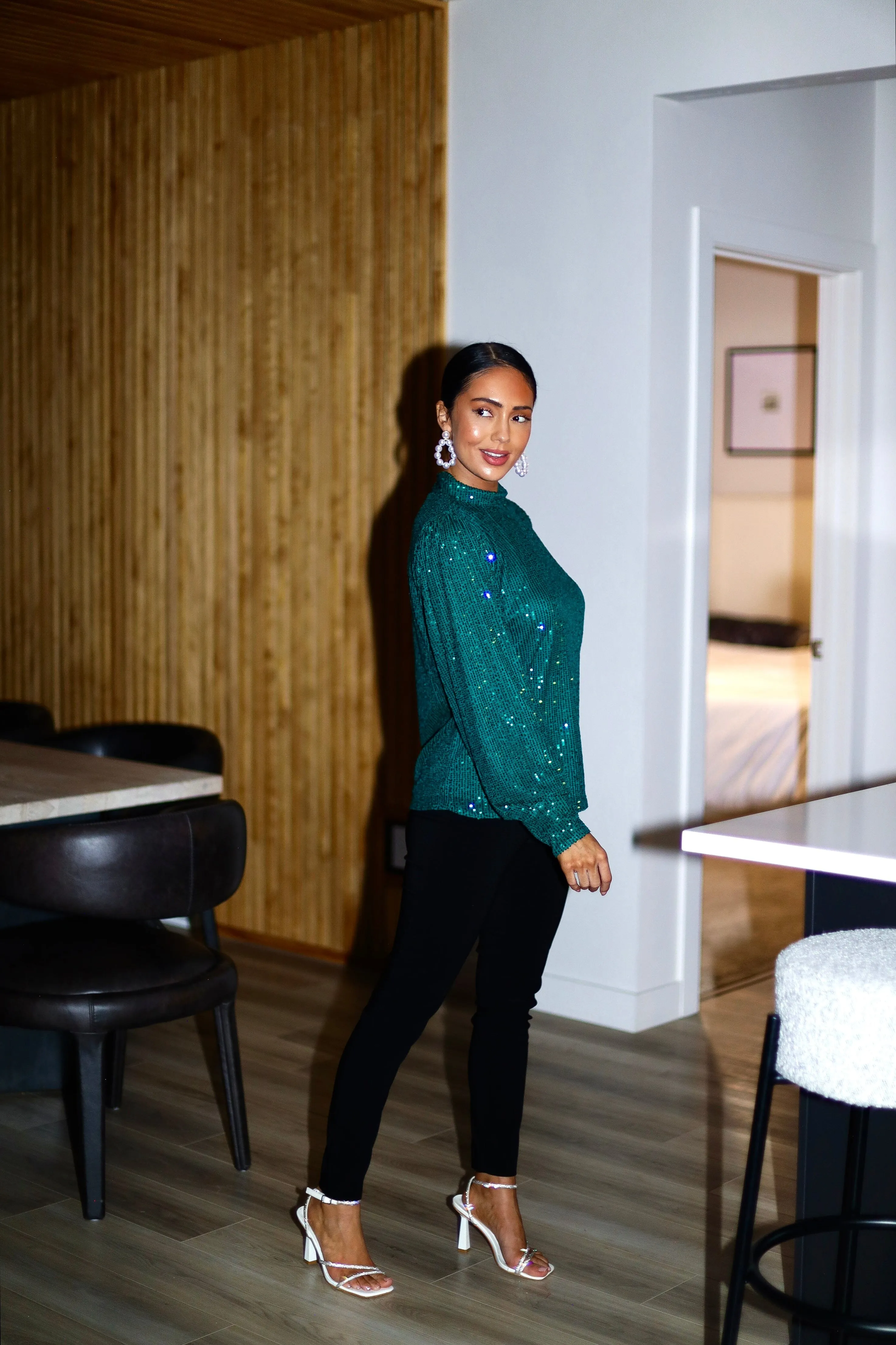 Party Ready Sequin Blouse