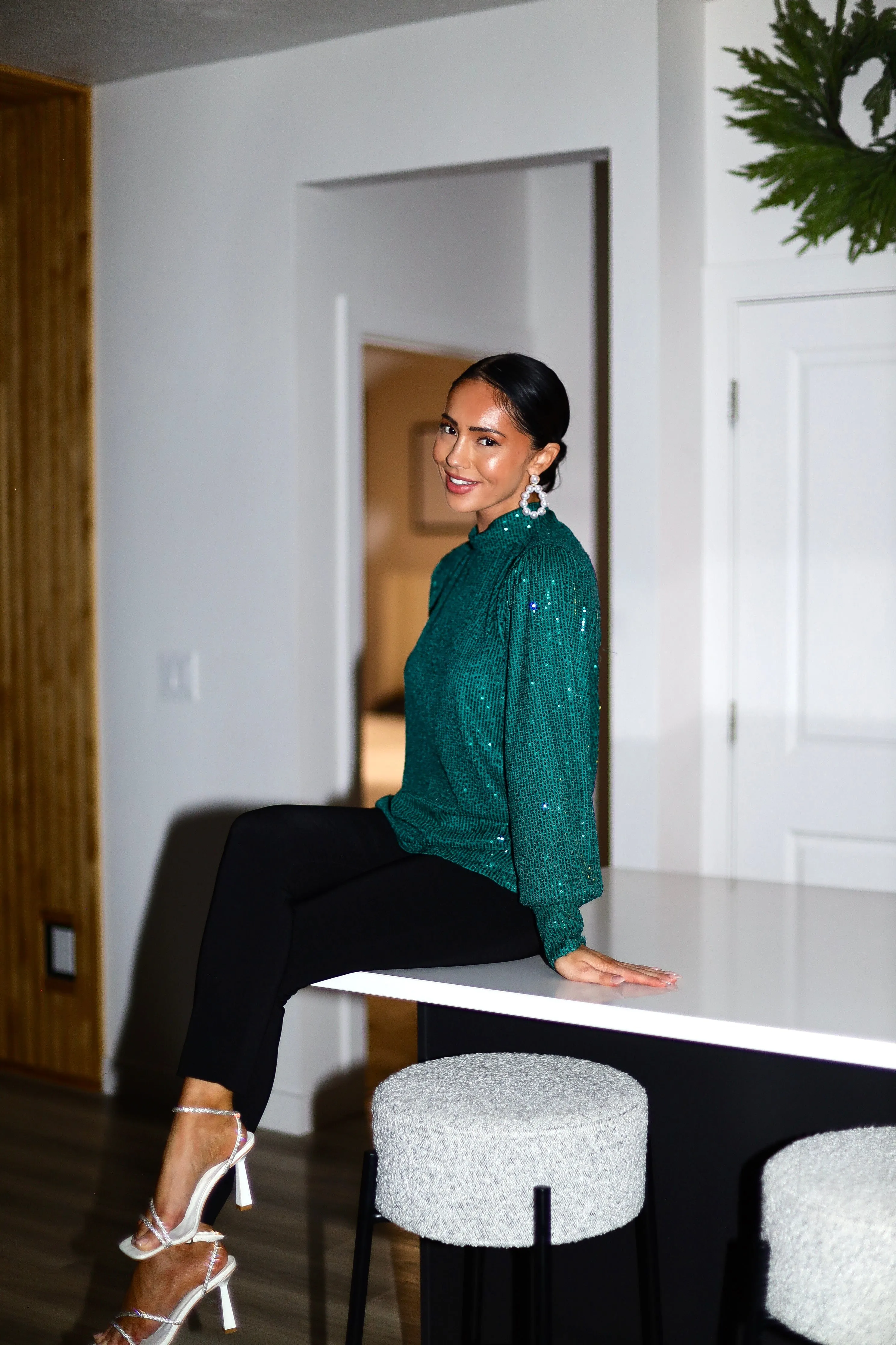 Party Ready Sequin Blouse