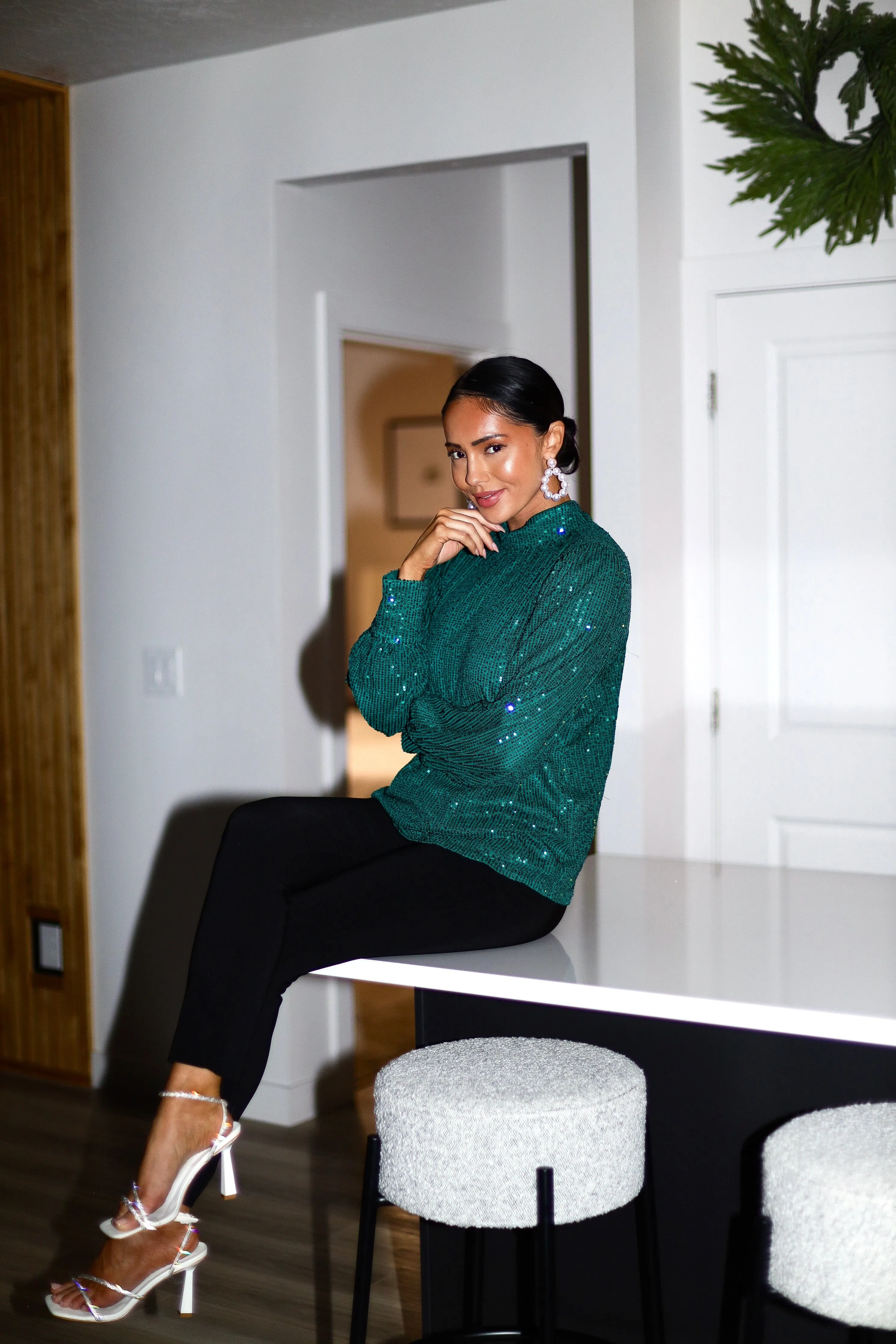 Party Ready Sequin Blouse