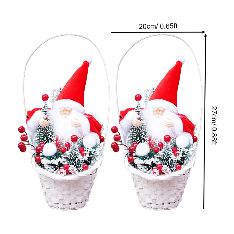 SD0379 Christmas Decorations Santa Claus Snowman Doll Ornament Window Display