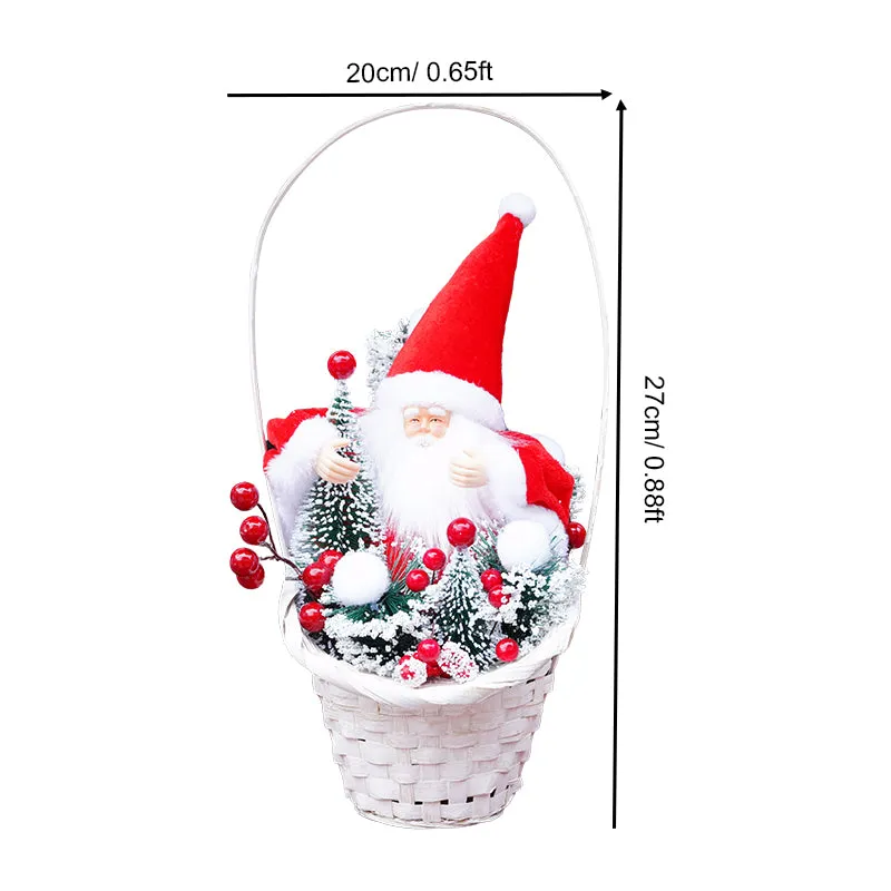 SD0379 Christmas Decorations Santa Claus Snowman Doll Ornament Window Display